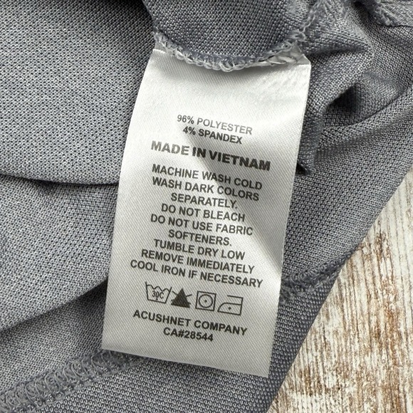 FootJoy Polo Shirt Mens Sz L Gray Purple Black White Striped Performance Golf‎ - Picture 5 of 7